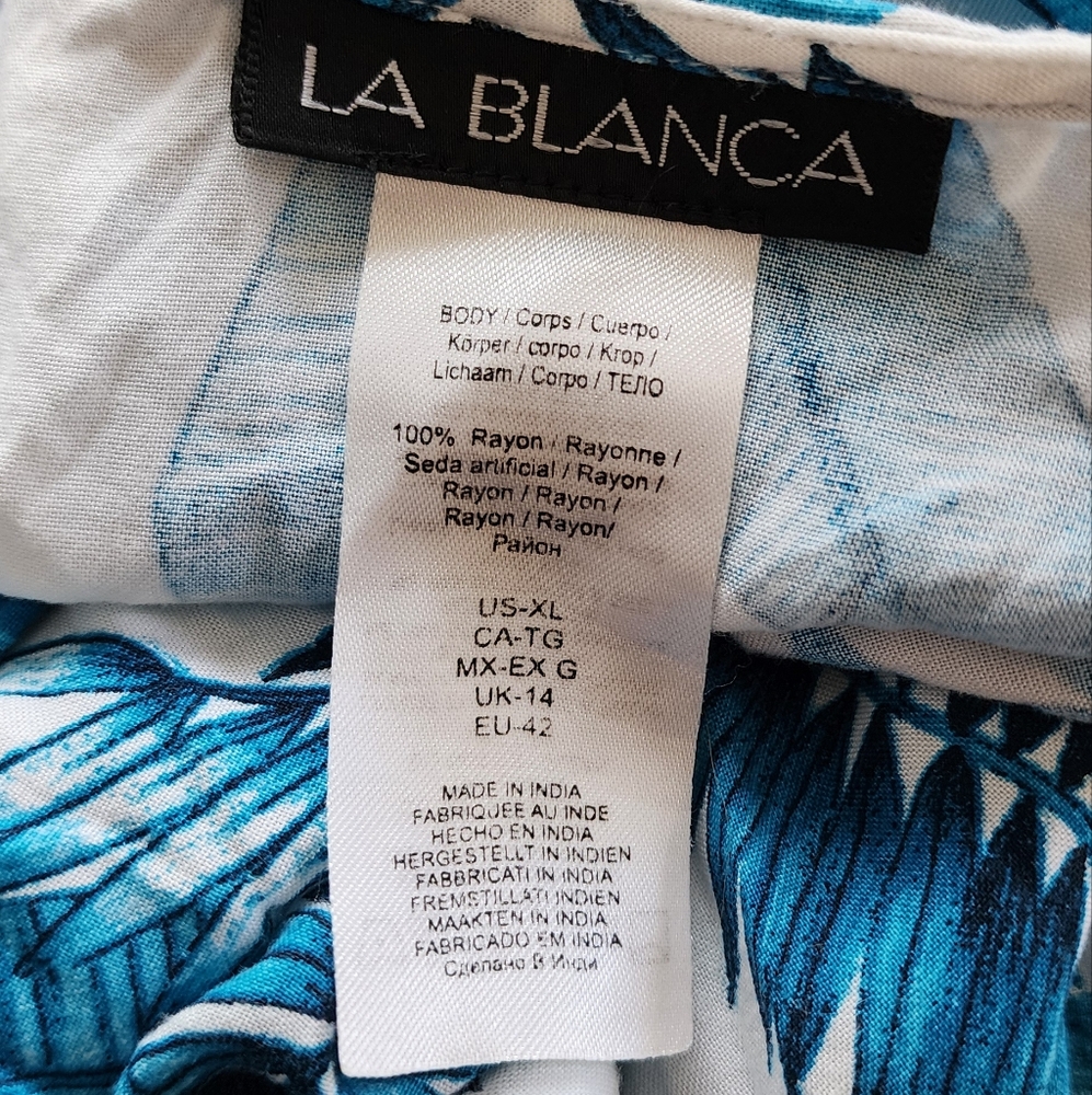 La Blanca Tropical Print Coverup Women's XL - Picture 3 of 5